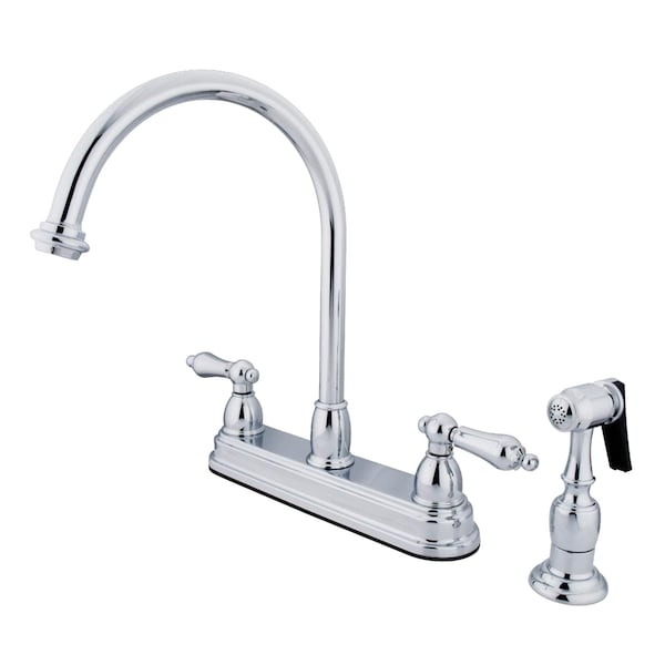 Restoration 8" Centerset Kitchen Faucet, Chrome